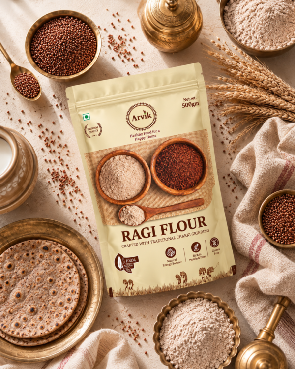 Arvik Ragi Flour 500g | Chakki Ground & Gluten-Free