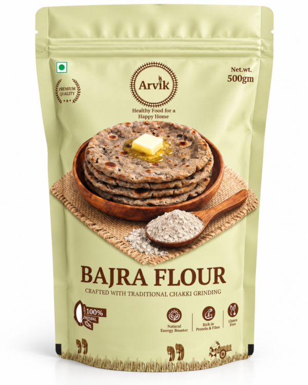 Arvik Bajra Flour 500g | Traditional Chakki Ground