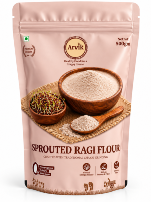 Arvik Sprouted Ragi Flour 500g | Chakki Ground