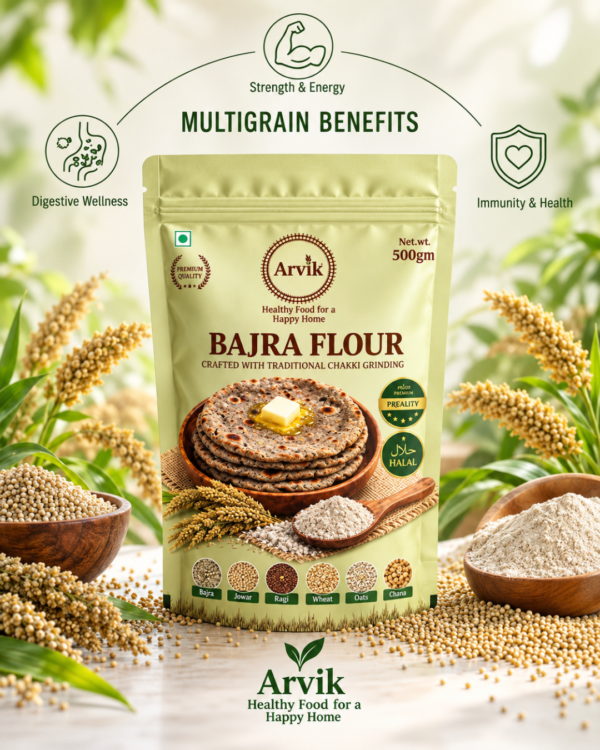 Arvik Bajra Flour 500g | Traditional Chakki Ground